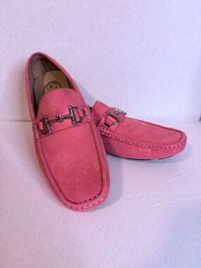 Amalfi coral Suede Bit-Detail Slip-On Loafers